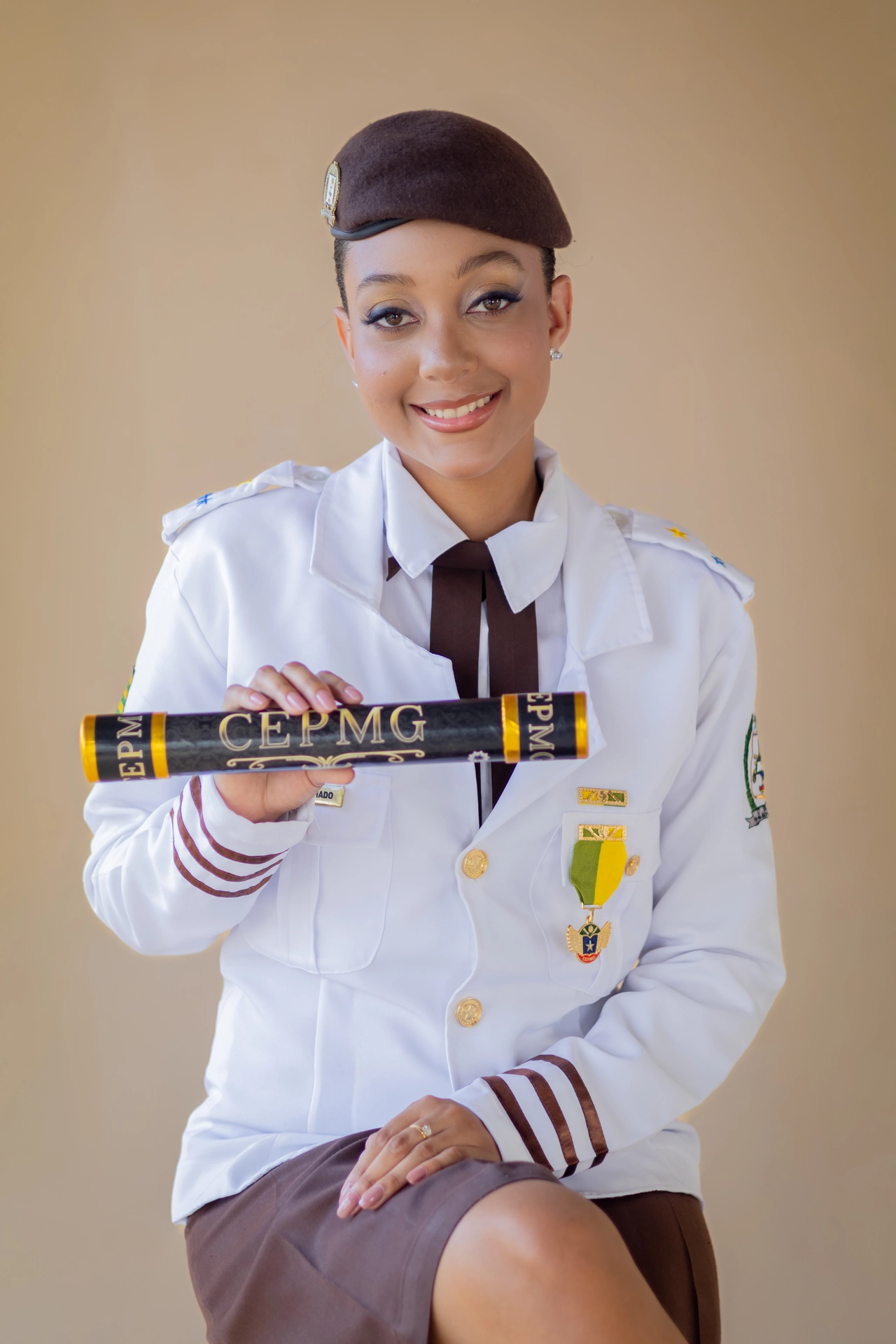 Retrato individual de formando, Colégio Militar, Goiânia